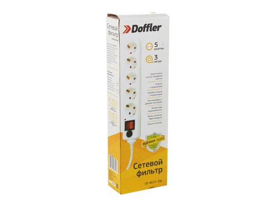 Сетевой фильтр DOFFLER SP 4015-3W 5роз./3м.